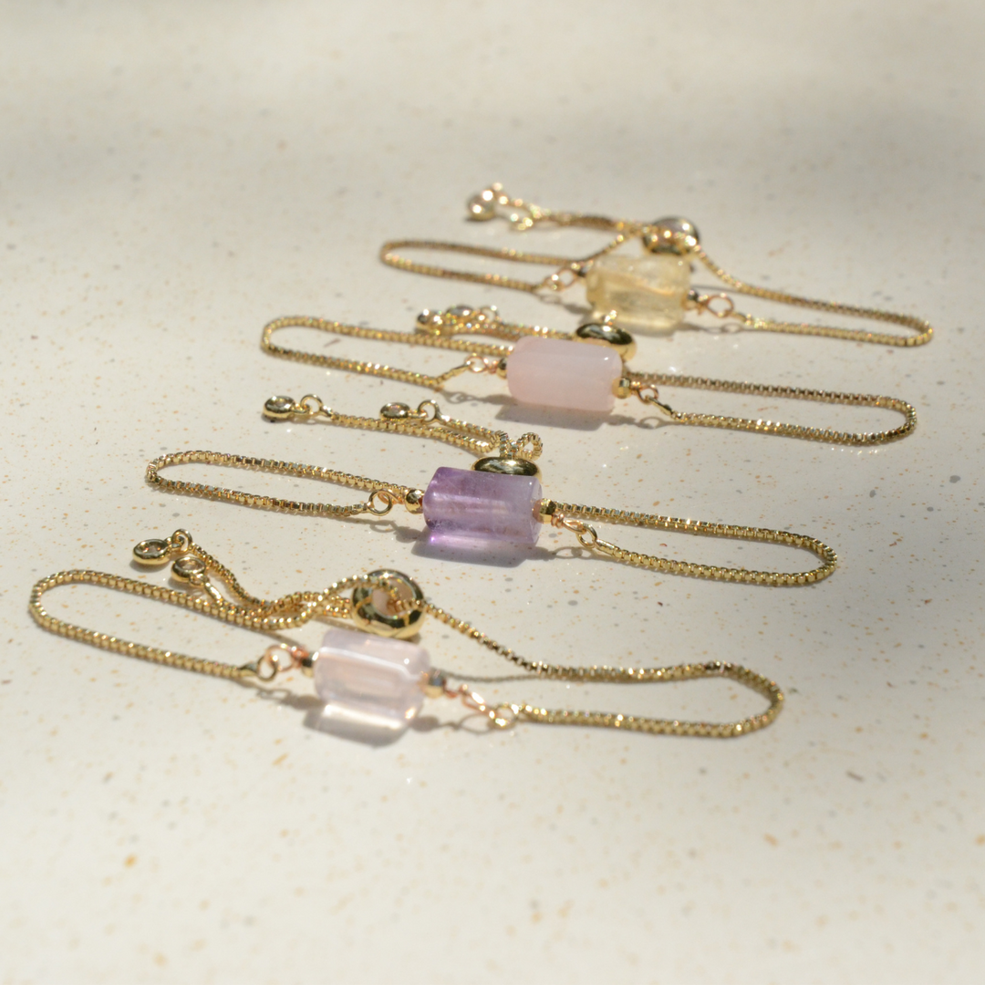 4 crystal healing bracelets