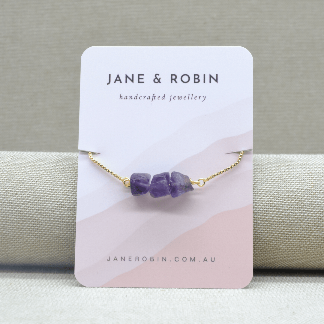 Amethyst Triple Quartz Bracelet Bracelets Jane & Robin
