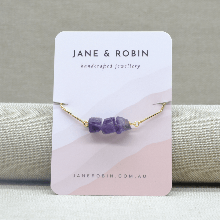 Amethyst Triple Quartz Bracelet Bracelets Jane & Robin