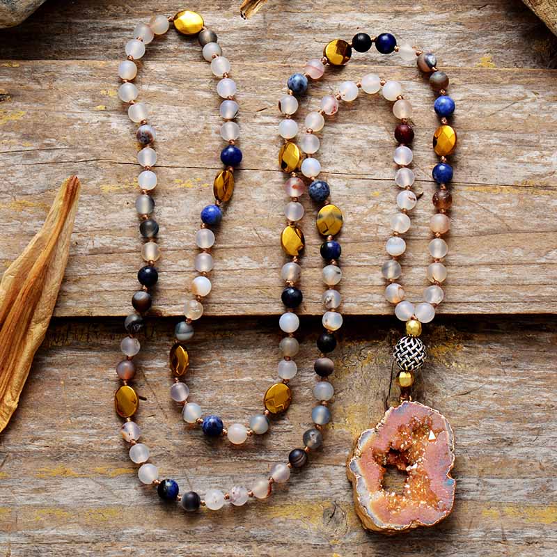 Champagne Nepal Pendant Boho Jewellery Jane & Robin