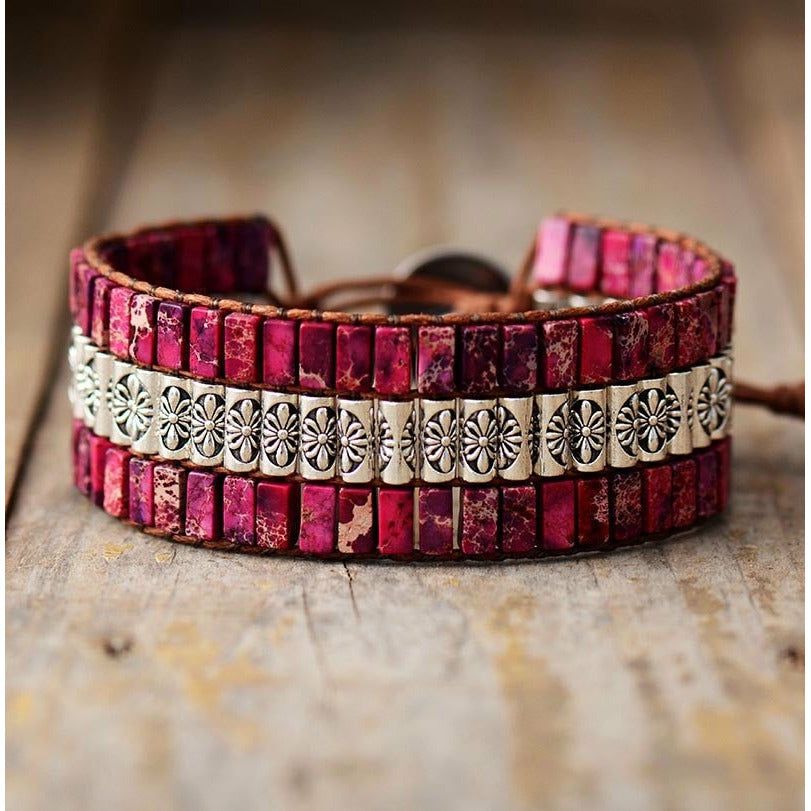 Jasper magical wrap bracelet Boho Jewellery Jane & Robin