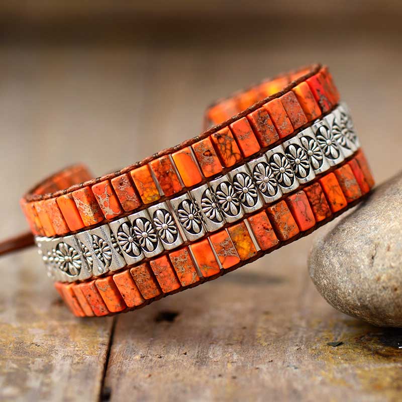 Spessartite magical wrap bracelet Boho Jewellery Jane & Robin