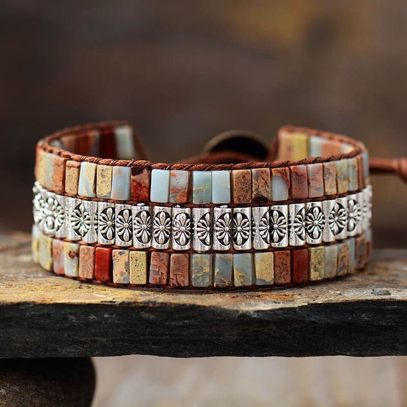 Tanned magical wrap bracelet Boho Jewellery Jane & Robin