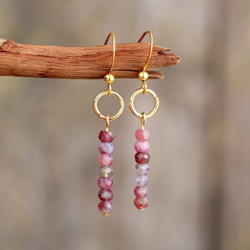 Tourmaline Natural Stone Earrings Boho Jewellery Jane & Robin