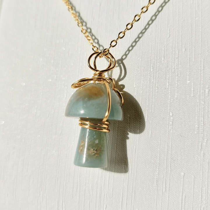 Amazonite Mushroom Necklace Necklace Jane & Robin