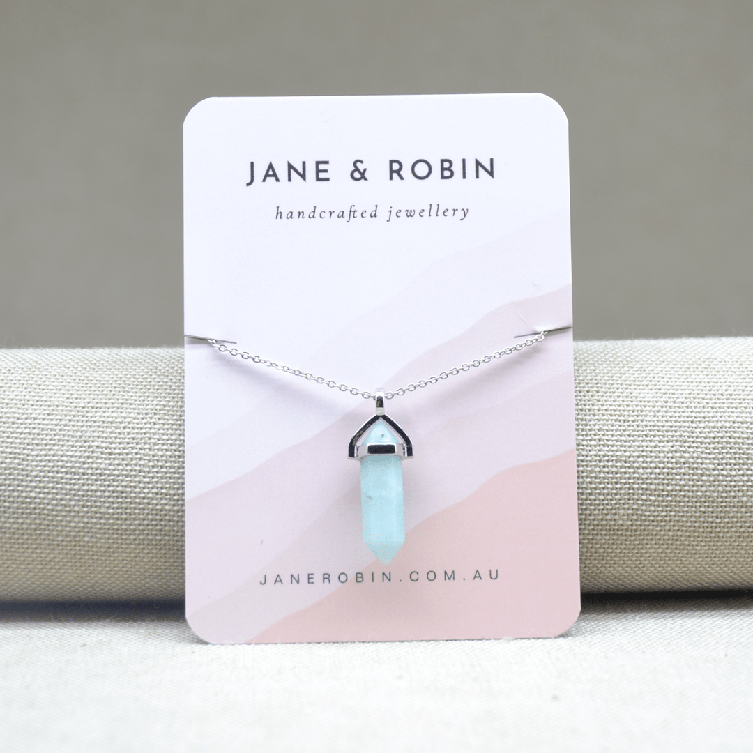 Amazonite Small Pendant Necklace Jane & Robin