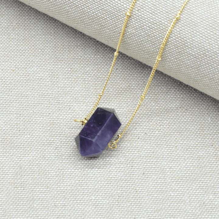 Amethyst Dual Terminated Pendant Necklace Jane & Robin