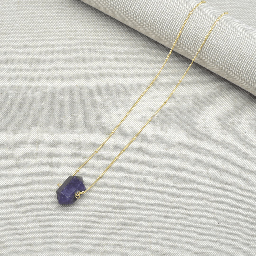 Amethyst Dual Terminated Pendant Necklace Jane & Robin