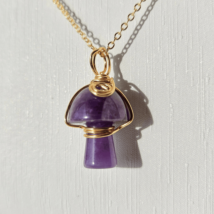 Amethyst Mushroom Necklace Necklace Jane & Robin