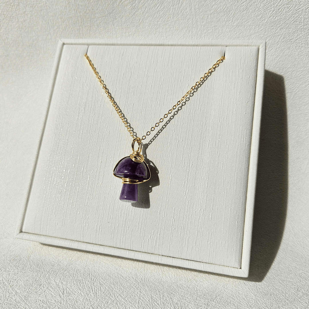 Amethyst Mushroom Necklace Necklace Jane & Robin