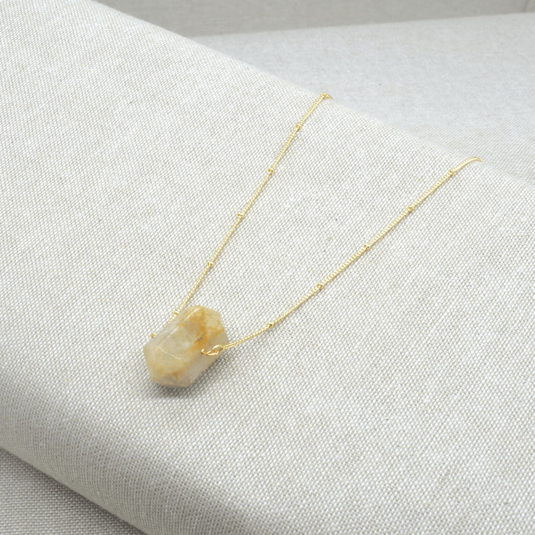 Citrine Dual Terminated Pendant Necklace Jane & Robin