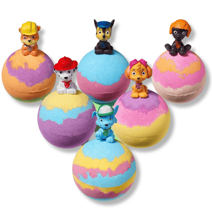 Kids Bath Bombs |  Paw Patrol | 6pc Gift Box | Jane & Robin Kids Bath Bombs Jane & Robin