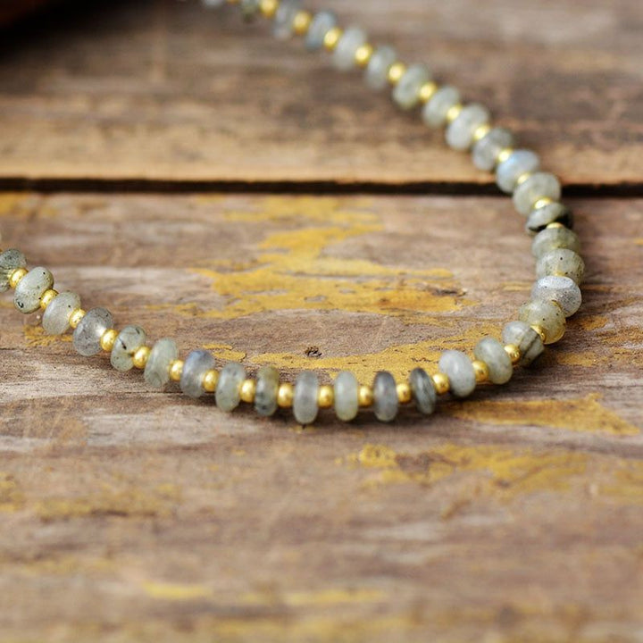 Natural Labradorite Gemstone Choker Boho Jewellery Jane & Robin