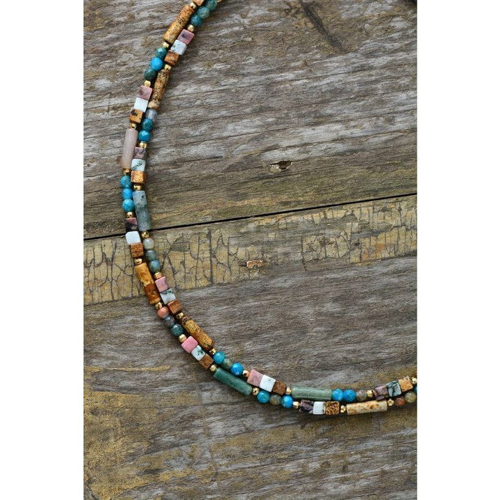 Precious Stone Layering Chocker Boho Jewellery Jane & Robin