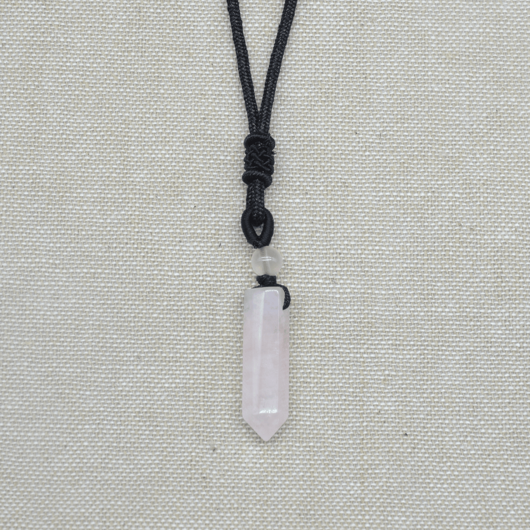 Rose Quartz Pendent Necklace Jane & Robin