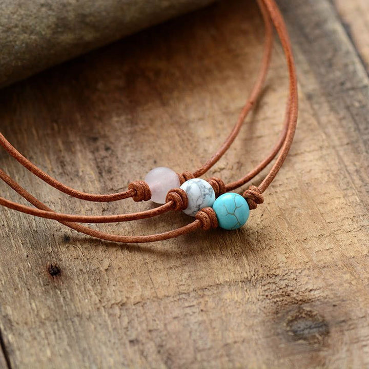 Turquoise bohemian choker Boho Jewellery Jane & Robin