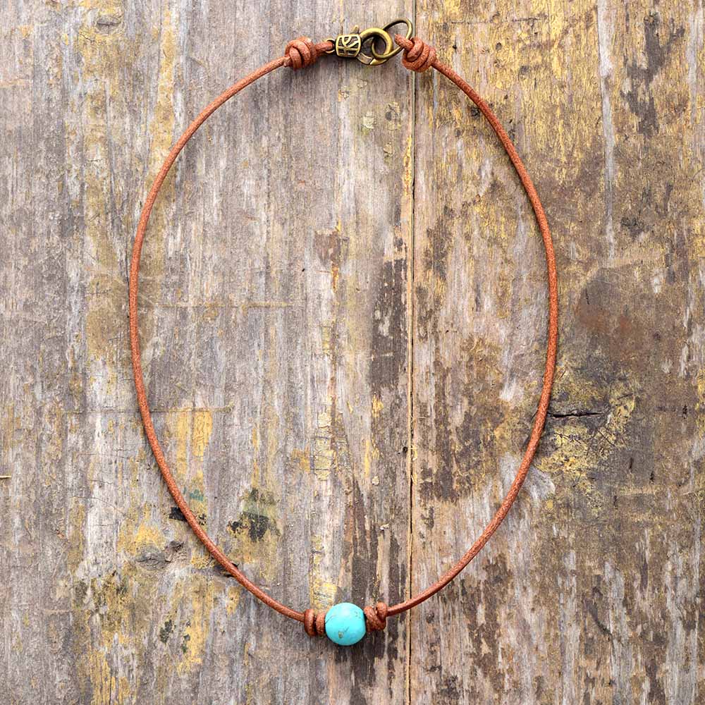 Turquoise bohemian choker Boho Jewellery Jane & Robin