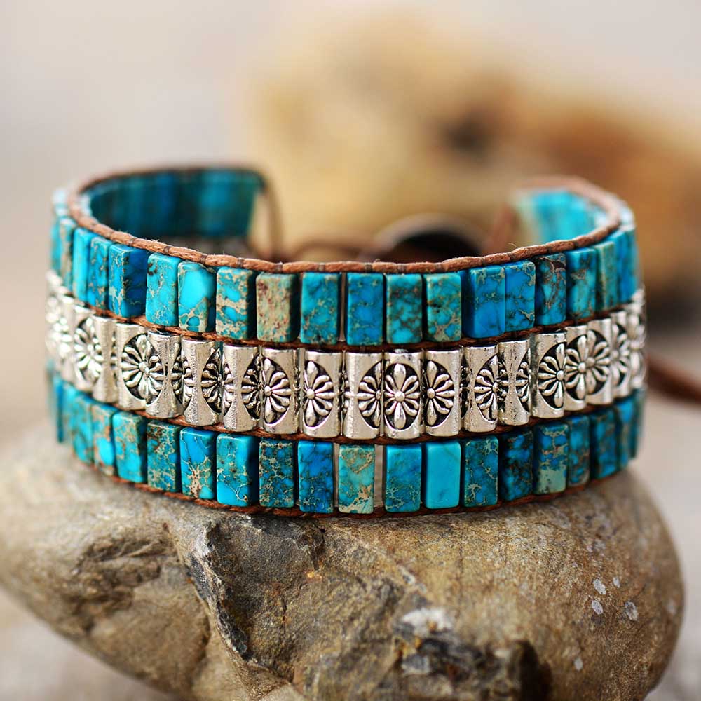 Turquoise magical wrap bracelet Boho Jewellery Jane & Robin
