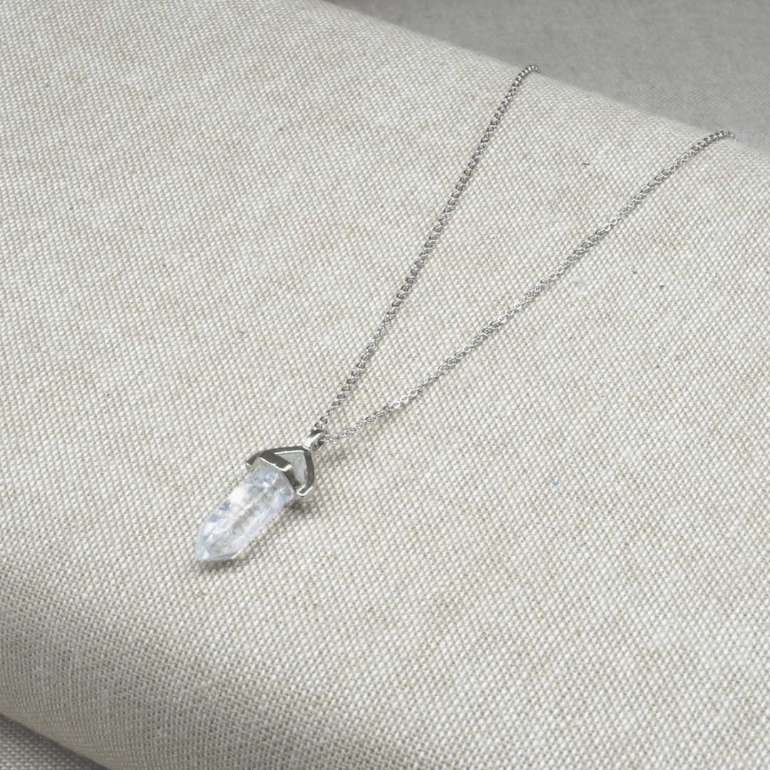 White Quartz Small Pendant Necklace Jane & Robin